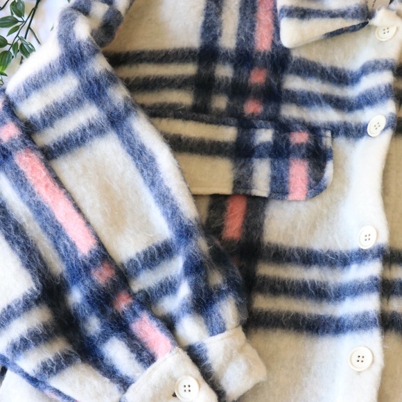 oversized long line check shacket - Picture 6 of 12